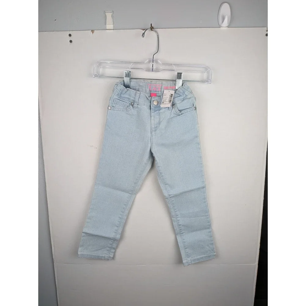 Childrens Place Girls Skinny Jeans Light Sky Wash Adjustable Waist 4T 3092428